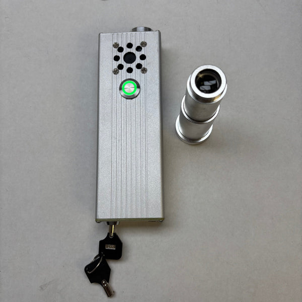 YZ-02 DIY Laser Cannon 120W (Battery DC 14.8V 5Ah; Wavelength 1064). Range 5-10 meters. Battery life 5 years, with fast charging.